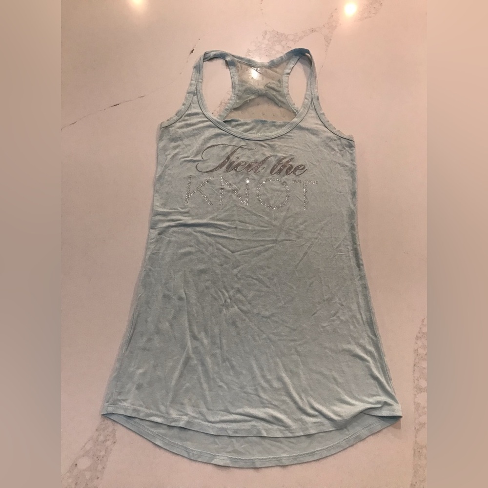 Victoria’s Secret Tied the Knot Nightie Medium Powder Blue New Bride